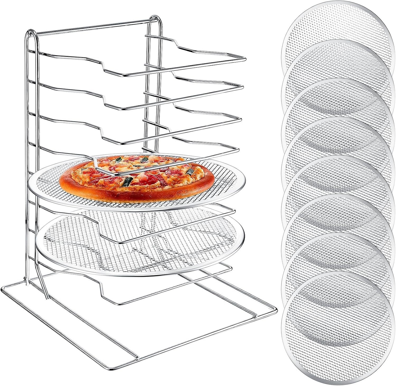 Pizza Rack 8 Tiered Stand With - đánh giá và giá Baking Kitchen Set