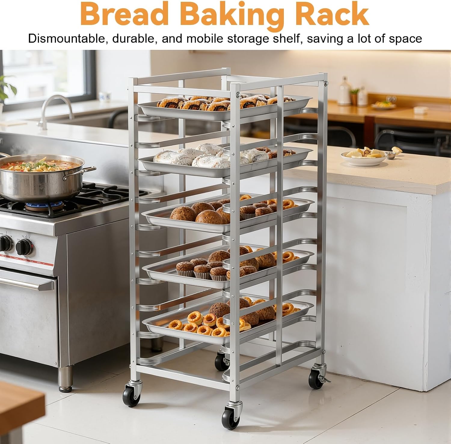 Commercial Stainless Steel Bak - đánh giá và giá Kitchen Baking Cart