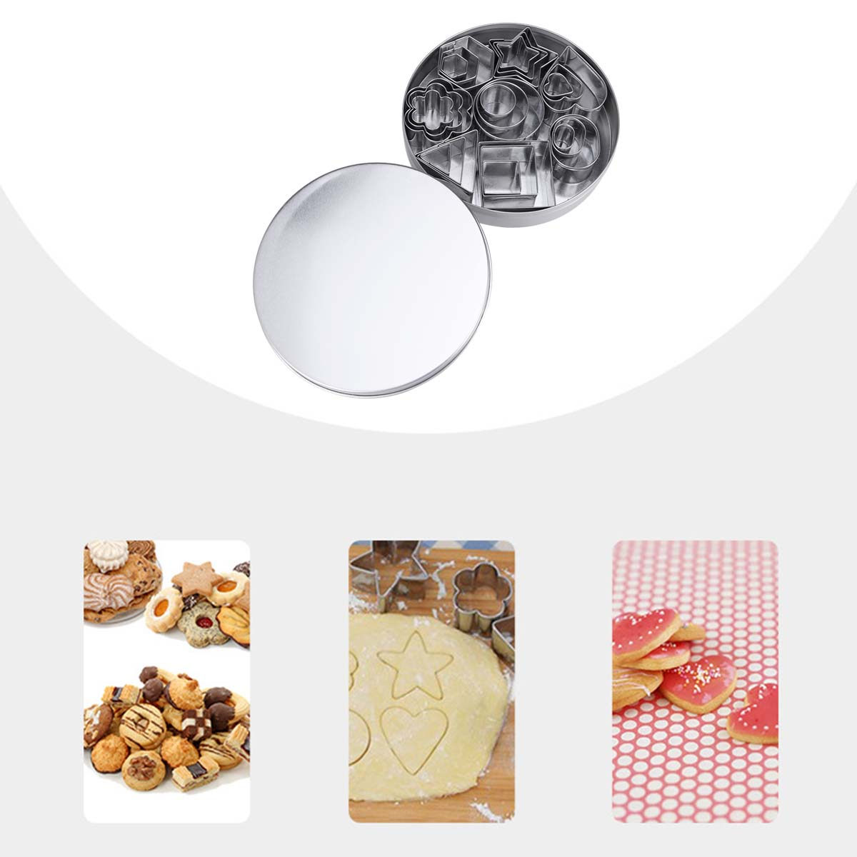 Stainless Steel Cookie Cutters - đánh giá và giá Baking Kitchen Set