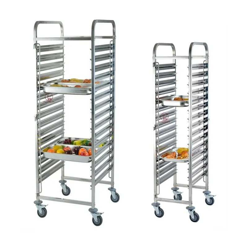 Stainless Steel Heavy-Duty 4-W - đánh giá và giá Kitchen Baking Cart