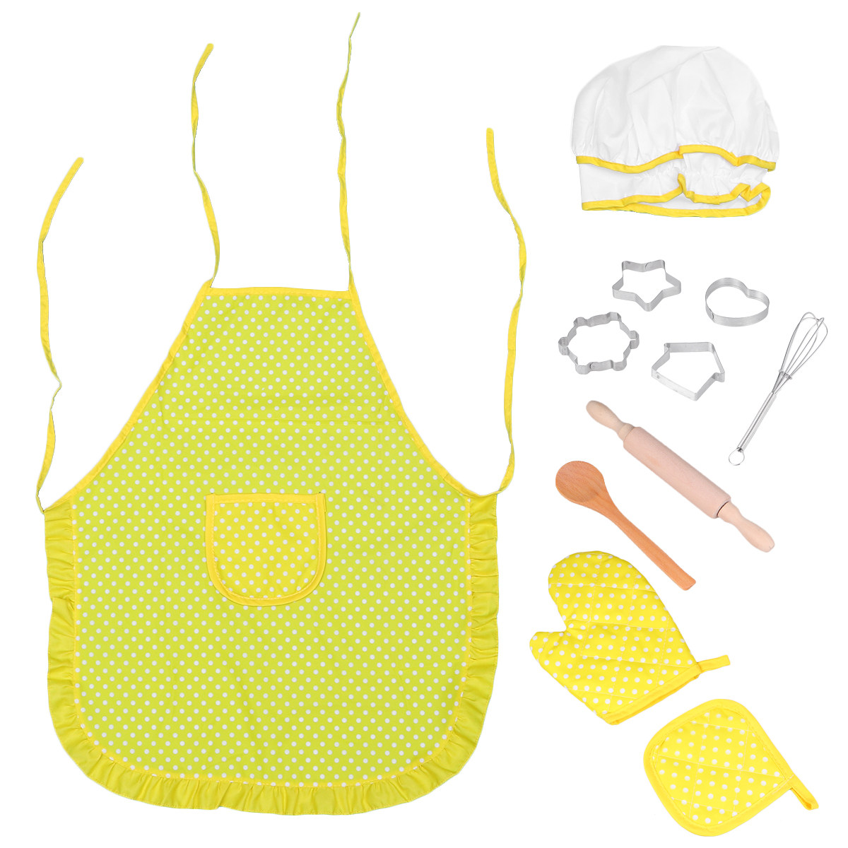 11Pcs Kids Kitchen Aprons Set  - đánh giá và giá Kitchen Kids Baking Set