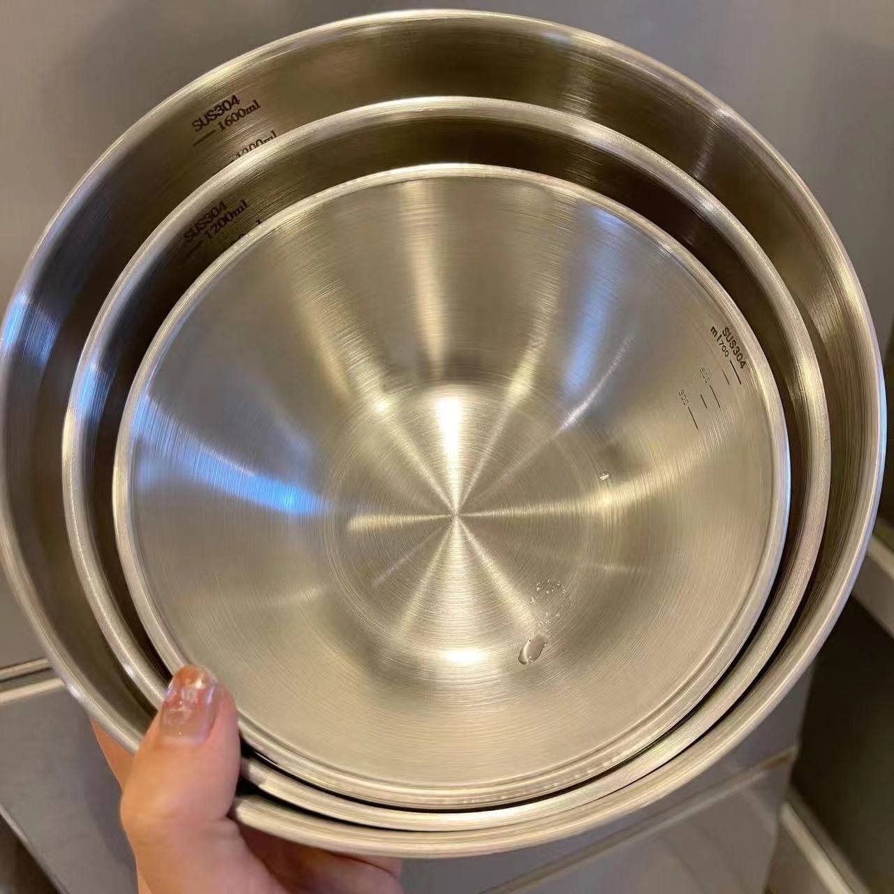 1-3 Stainless Steel Bowl Set w - đánh giá và giá Baking Kitchen Set