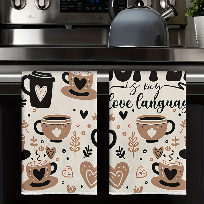 2Pc brown coffee cup kitchen t - đánh giá và giá Baking Kitchen Set