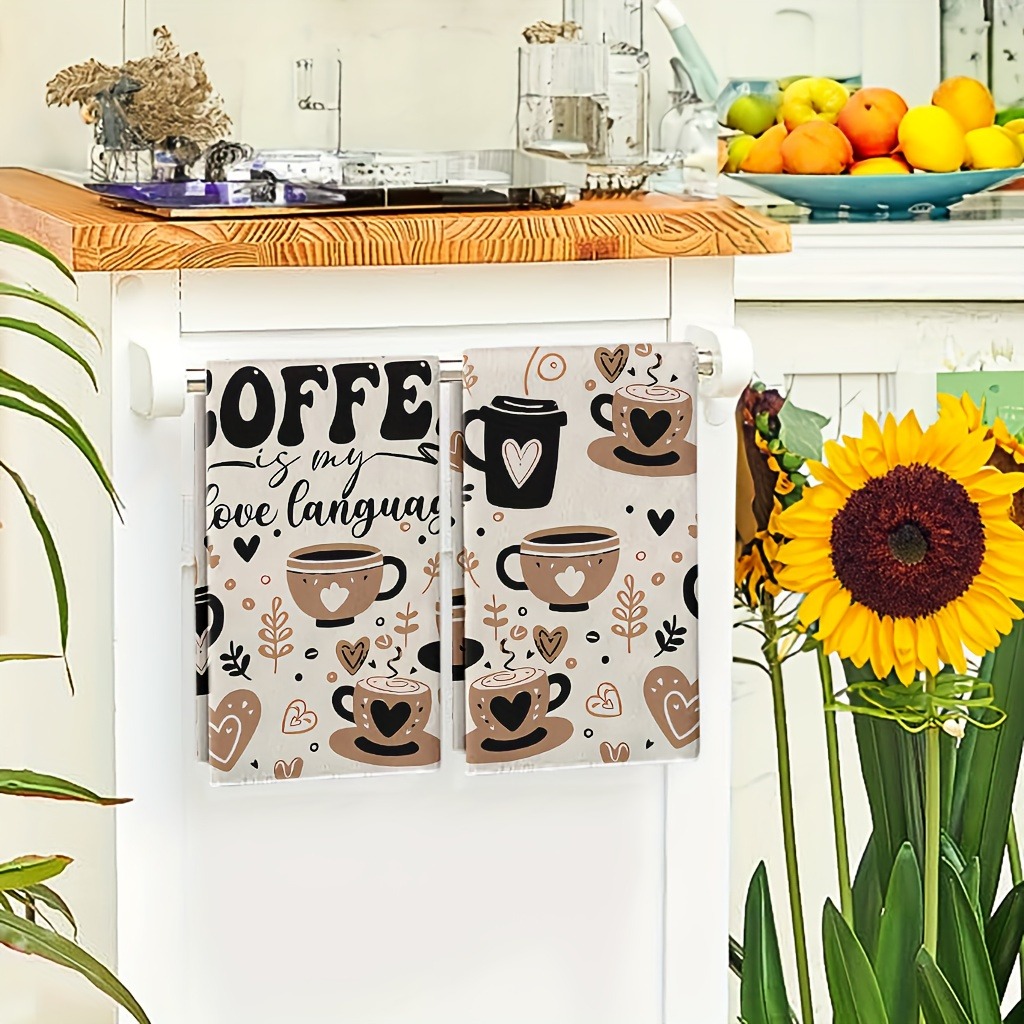 2Pc brown coffee cup kitchen t - đánh giá và giá Baking Kitchen Set