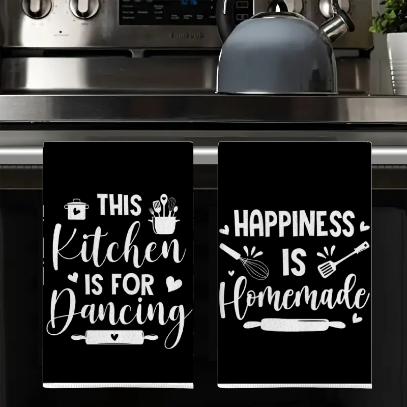 2Pcs, Kitchen Towels with Fun  - đánh giá và giá Kitchen Baking Background